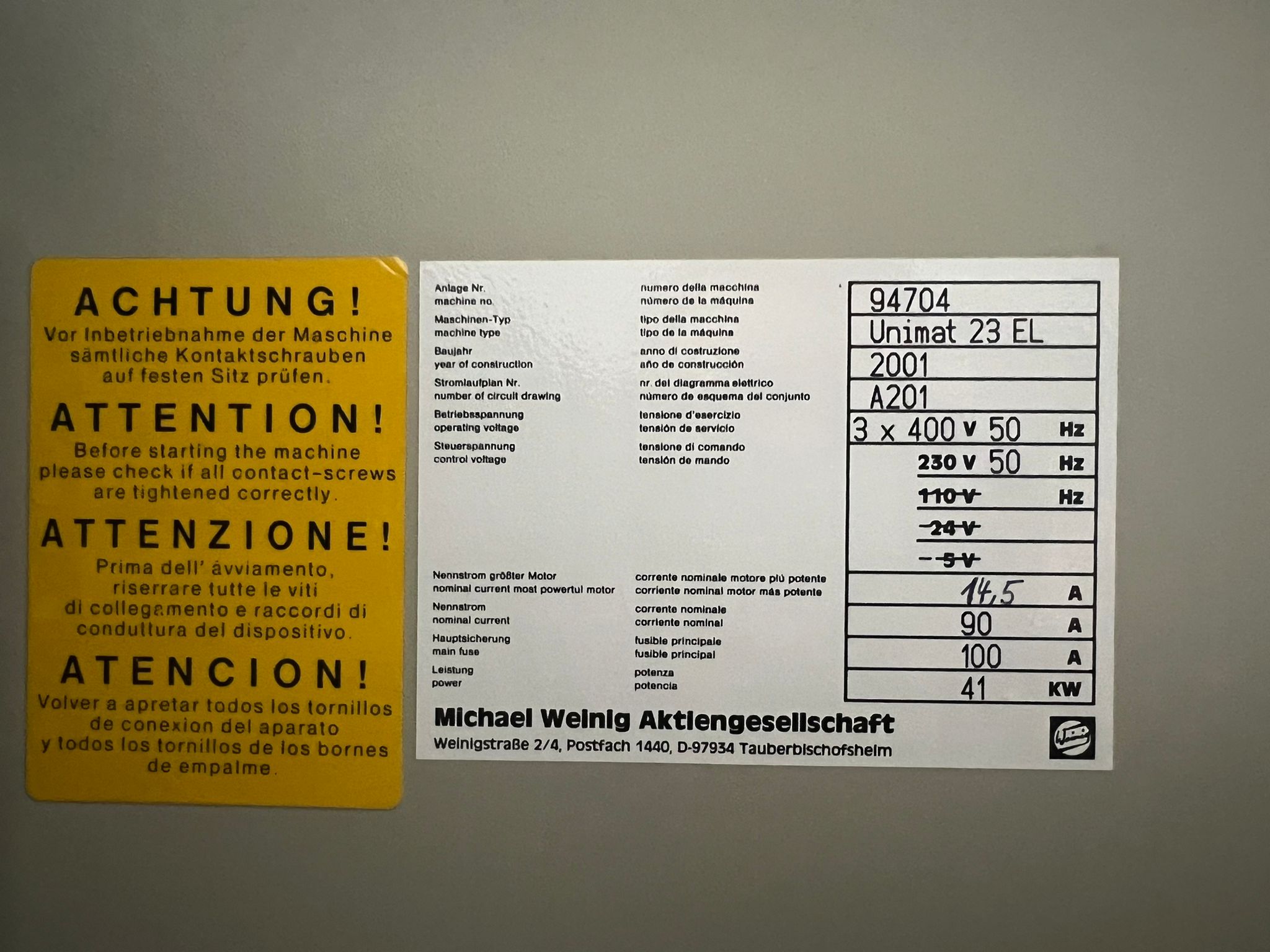 Strugarka czterostronna Weinig Unimat 23EL - obrazek 11