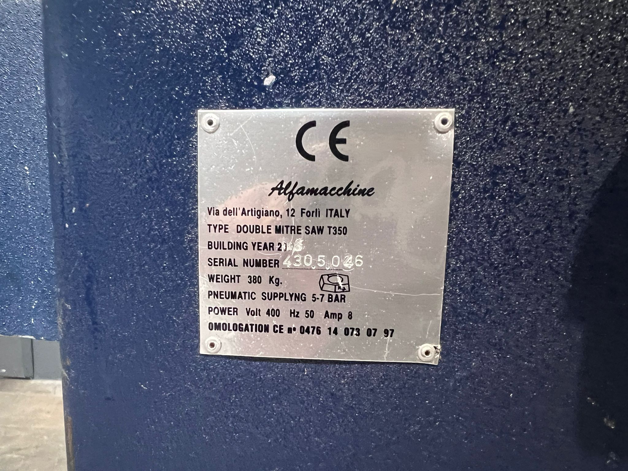 Dwupiła ukośnica ALFAMACCHINE T350 - obrazek 10